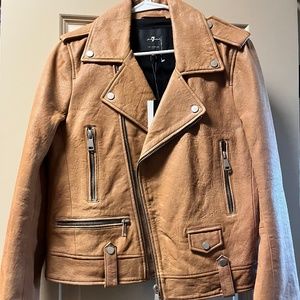 7 for all mankind genuine leather jacket